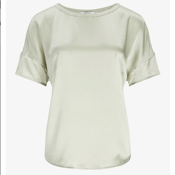 NWT $148 100% Silk 2-Piece Pajama Set Short Pants/Short Sleeve Top Light Sage M - Picture 5 of 11